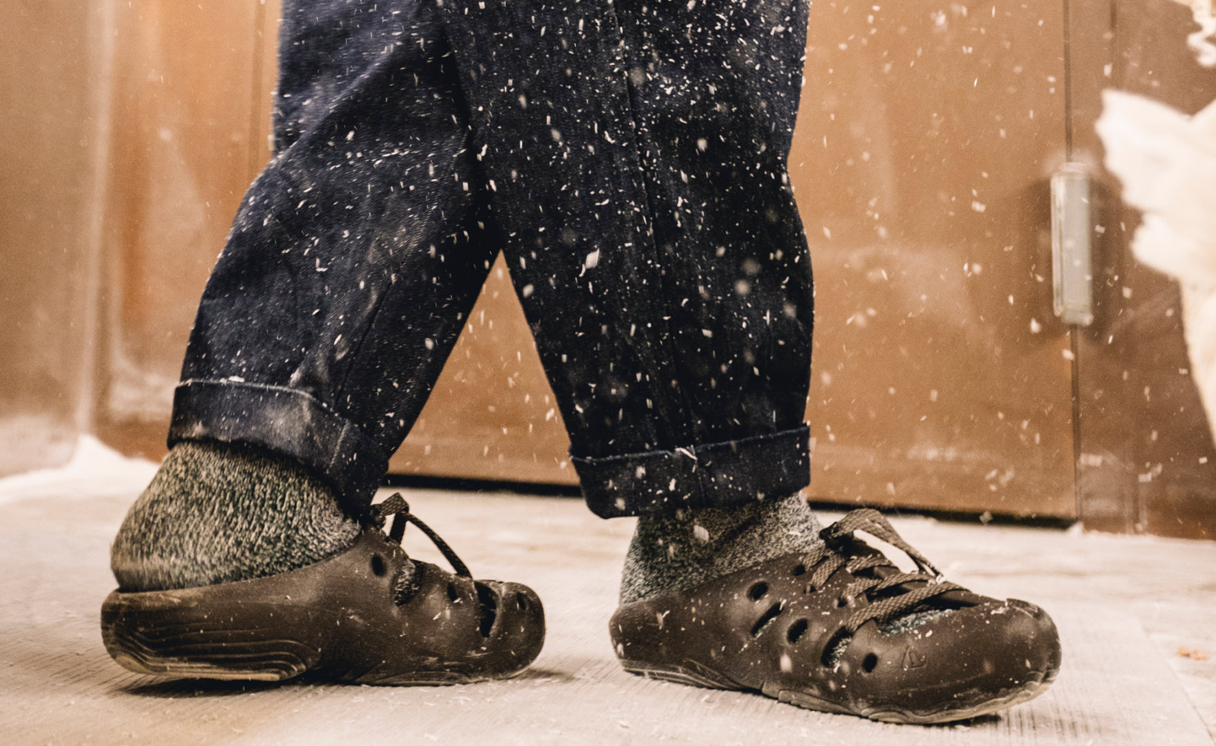 All Gender Yogeez Clog x Pilgrim Surf + Supply | Chocolate Brown/Whisper White - Image 8