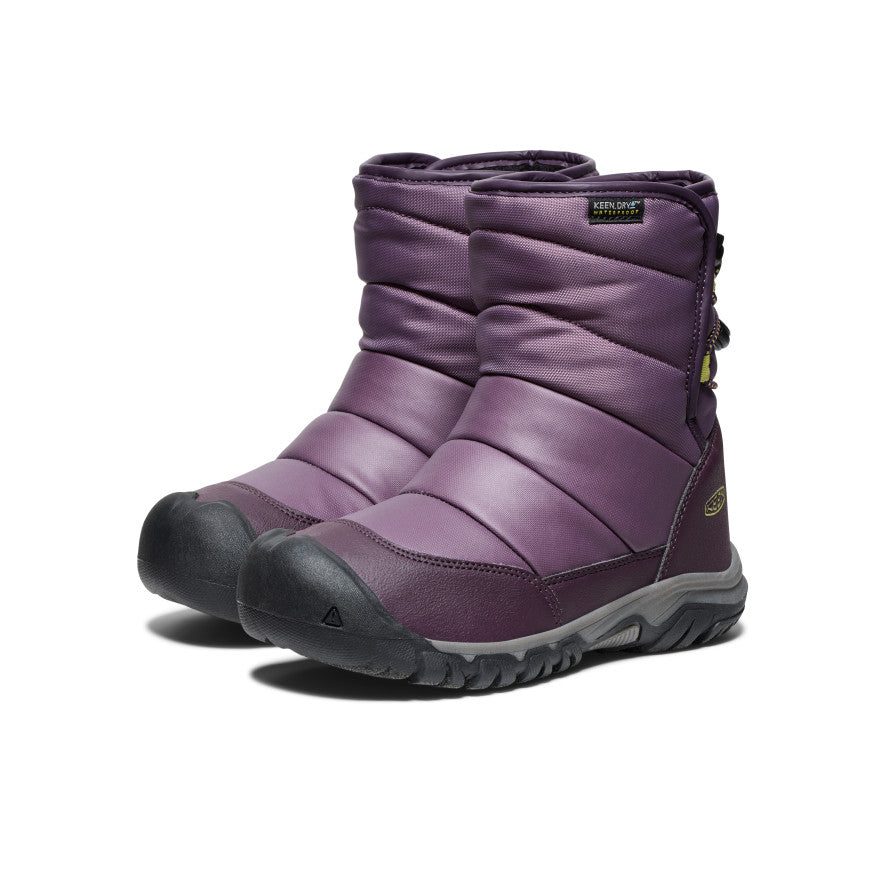 Big Kids' Puffrider Waterproof Winter Boot | Black Plum/Daiquiri Green - Image 2