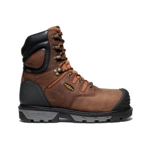 Men's Camden 8 Insulated Waterproof Boot (Carbon Toe) | Leather Brown/Black