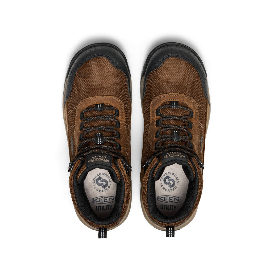 Men's Skokie Waterproof Work Boot (Carbon Toe) | Dark Earth/Black - Image 4