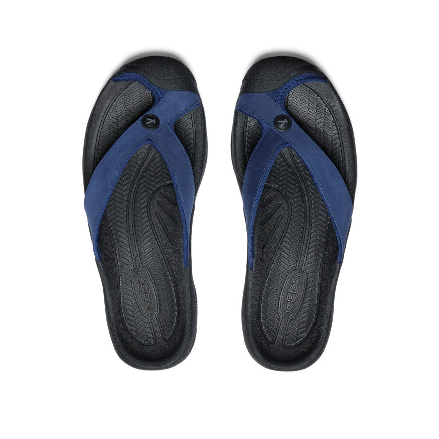 Men's Waimea Leather Flip-Flop | Naval Academy/Black - Image 4