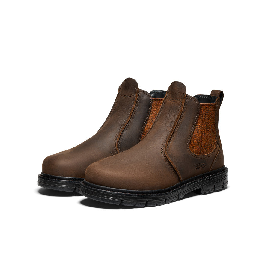 Women's San Jose Chelsea 90?? Heel Boot (Aluminum Toe) | Cascade Brown/Black - Image 2