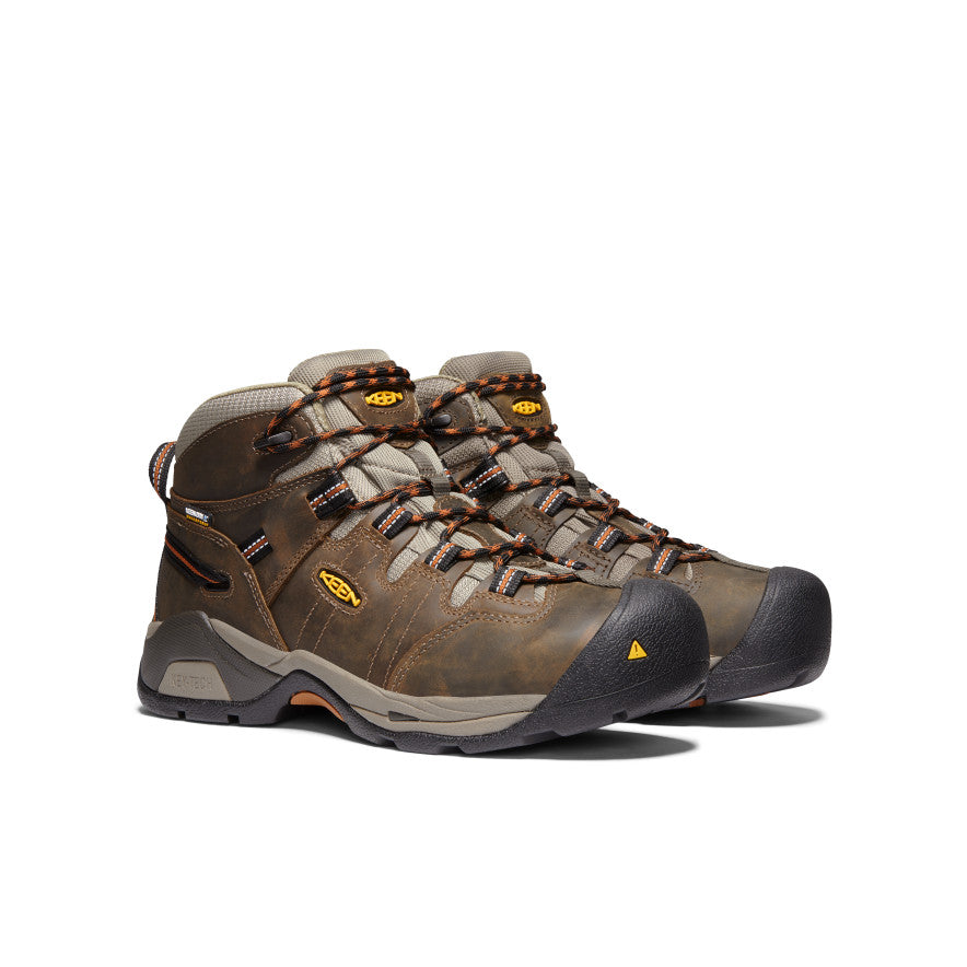 Men's Detroit XT Waterproof Boot (Soft Toe) | Black Olive/Leather Brown - Image 2