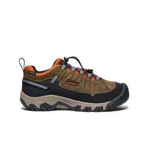 Big Kids' Targhee IV Waterproof Hiking Shoe | Dark Olive/Gold Flame