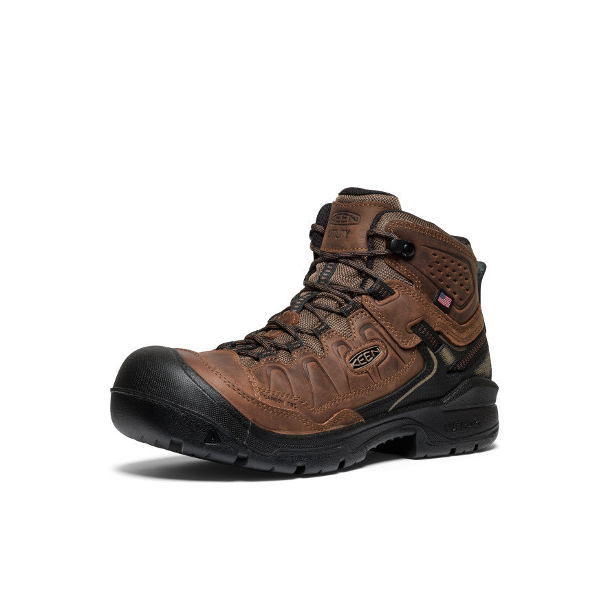 Men's Targhee IV Waterproof Work Boot (Carbon Toe) | Dark Earth/Black - Image 3