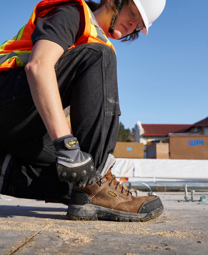 Women's Evanston 6 Waterproof Boot INT MET (Carbon Toe) | Bison/Black - Image 8