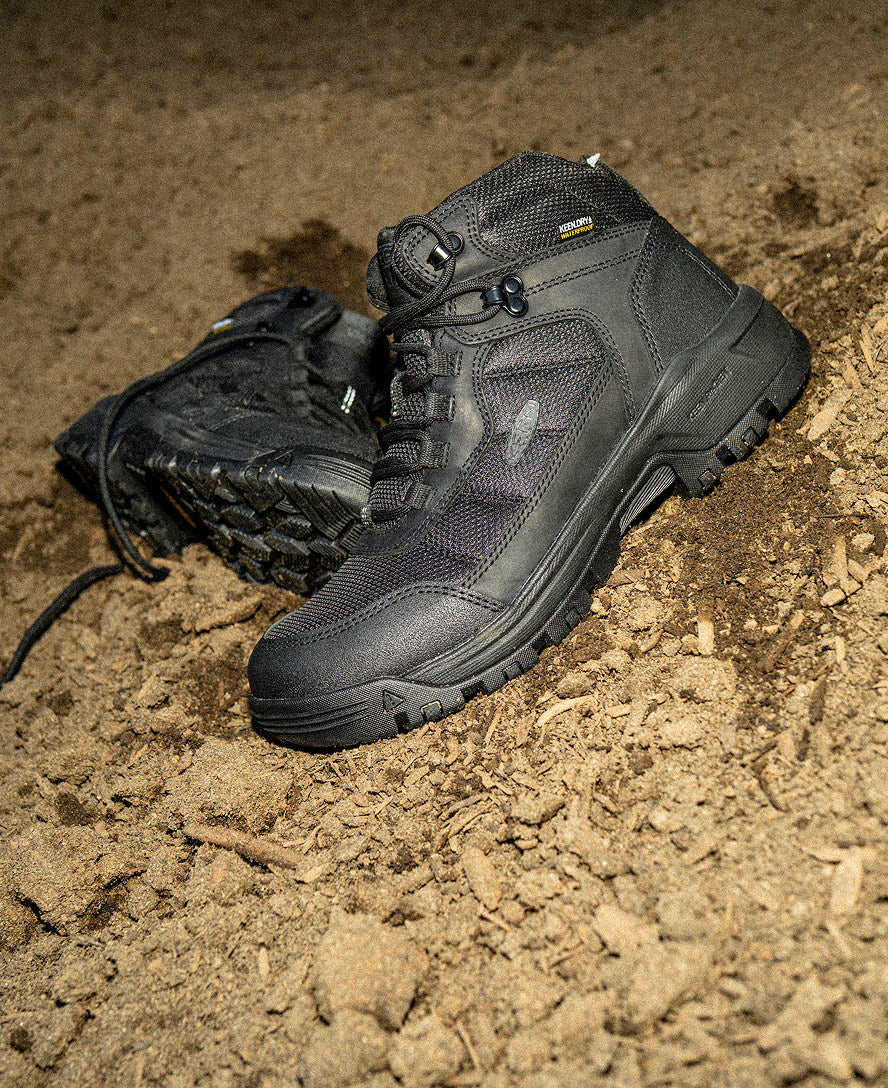 Men's Skokie Waterproof Work Boot (Soft Toe) | Black/Black - Image 8