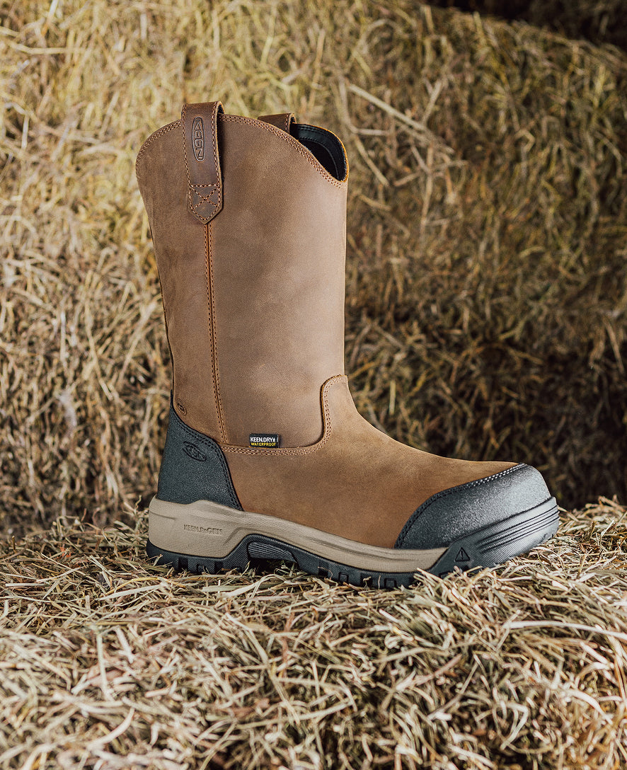 Men's Evanston Pull-On Waterproof Boot (Soft Toe) | Bison/Black - Image 9