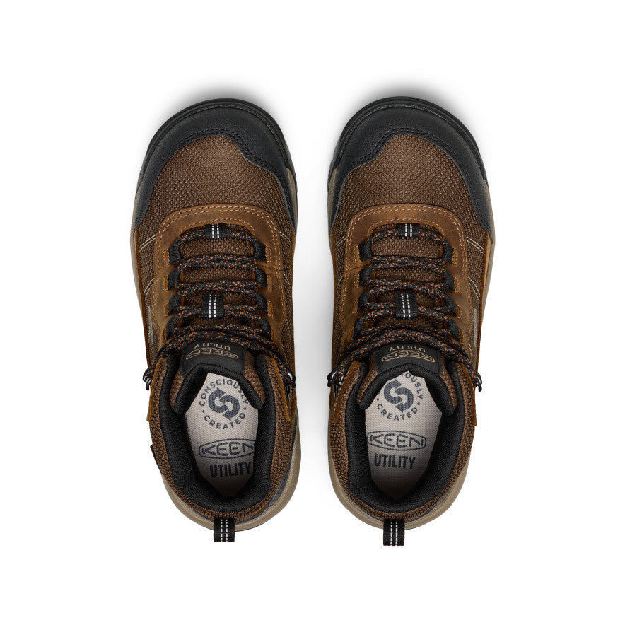 Women's Skokie Waterproof Work Boot (Soft Toe) | Bison/Black - Image 4