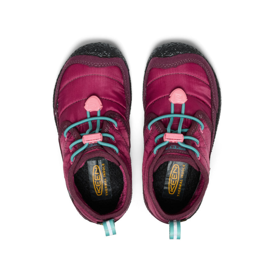 Little Kids' Howser II Waterproof Chukka | Beaujolais/Pool Blue - Image 4