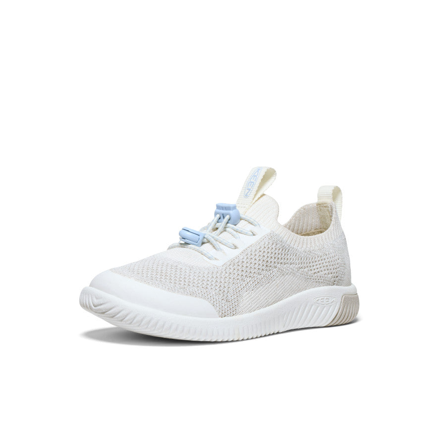 Little Kids' KNX Knit Sneaker | Star White/Skyway - Image 3