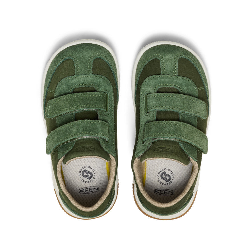 Little Kids' KNX T-Toe Sneaker | Bronze Green/Star White - Image 4